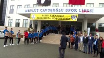 Alanya -çavuşoğlu 'mevlüt çavuşoğlu spor lisesi' ziyaret etti