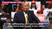 Trump Mocks Obama's Healthcare Plan At Colorado Rally, Says 'We Should Impeach' Him