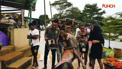 Friends stage 'dance of sorrow' for man stabbed to death by Lagos phone-robbers
