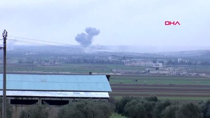 Suriye'de rejim uçakları kmynas ve sermin kasabalarını bombalıyor
