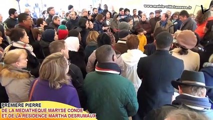 Pose de la première pierre de la médiathèque Maryse Condé et de la résidence Martha Desrumaux