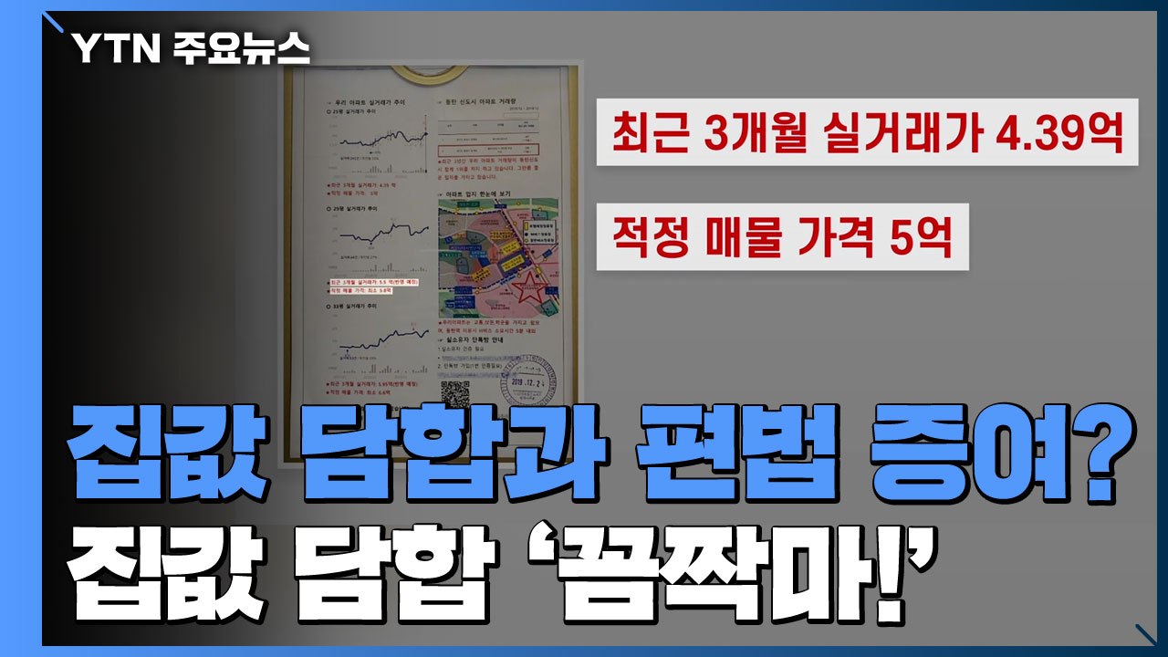 집값 담합 '꼼짝마!'...대대적 수사 착수 / YTN