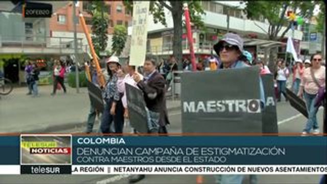 Docentes colombianos en paro nacional por garantías y seguridad