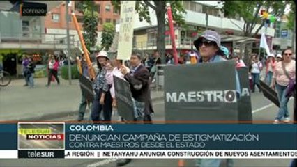 Docentes colombianos en paro nacional por garantías y seguridad