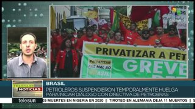 Suspenden temporalmente huelga de petroleros en Brasil
