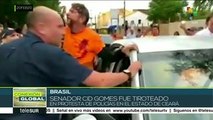 Resulta herido diputado brasileño durante protesta de policías