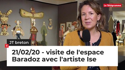 JT Breton du vendredi 21 février 2020. visite de l'espace Baradoz avec l'artiste Ise