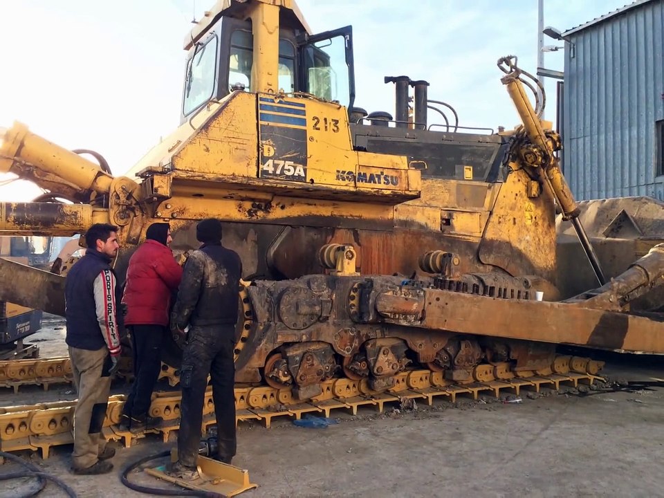 Caterpillar And Komatsu Bulldozers