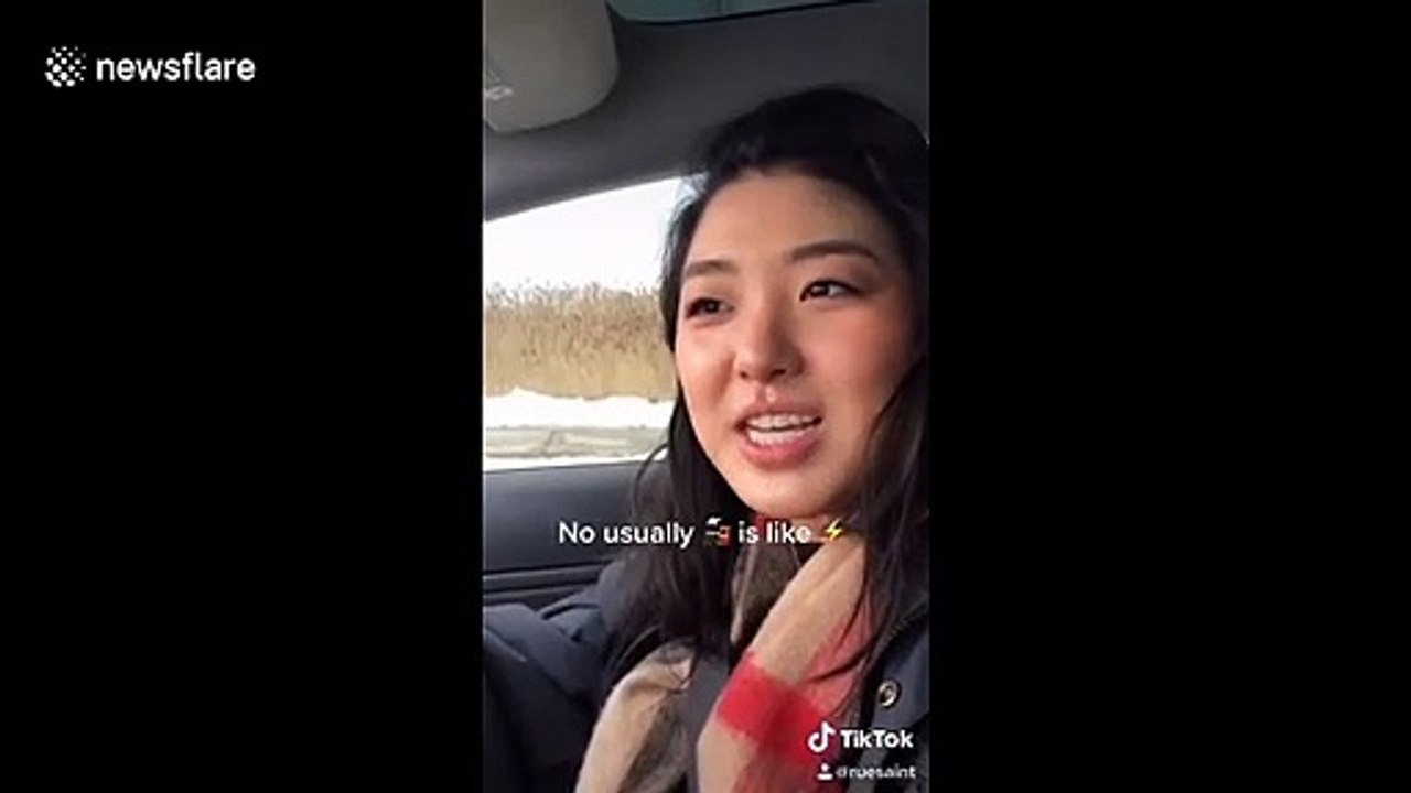 French girl hilariously disappointed by slow Canadian trains