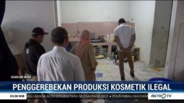 Polisi Gerebek Rumah Produksi Kosmetik Ilegal di Bandung