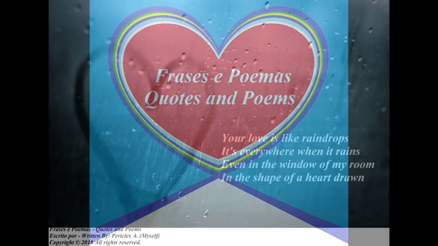 Your love is like raindrops, I wanted it to rain every day! [Poetry] [Quotes and Poems]