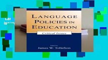 Language Policies in Education: Critical Issues  Best Sellers Rank : #4