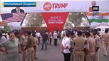 Motera Stadium all decked up to welcome President Trump