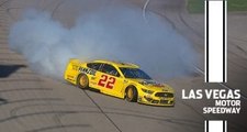 Logano with all the burnout luck in Las Vegas