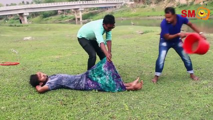 Dousing a sleeping man