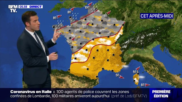 Une météo très grise au nord, mais ensoleillée au sud avec des températures toujours douces