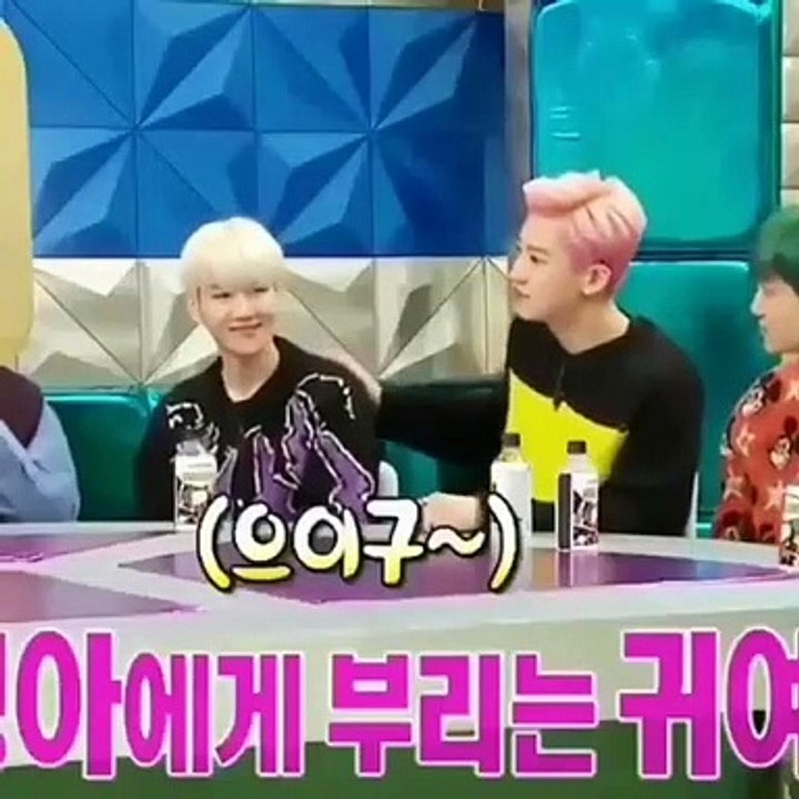 chanbaek hitting moment
