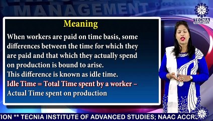 BBA || Ms. RAJNI BANSAL || IDLE TIME || TIAS || TECNIA TV