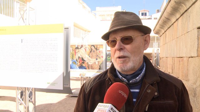 Reproducciones de obras del Prado, en el Templo de Diana de Mérida