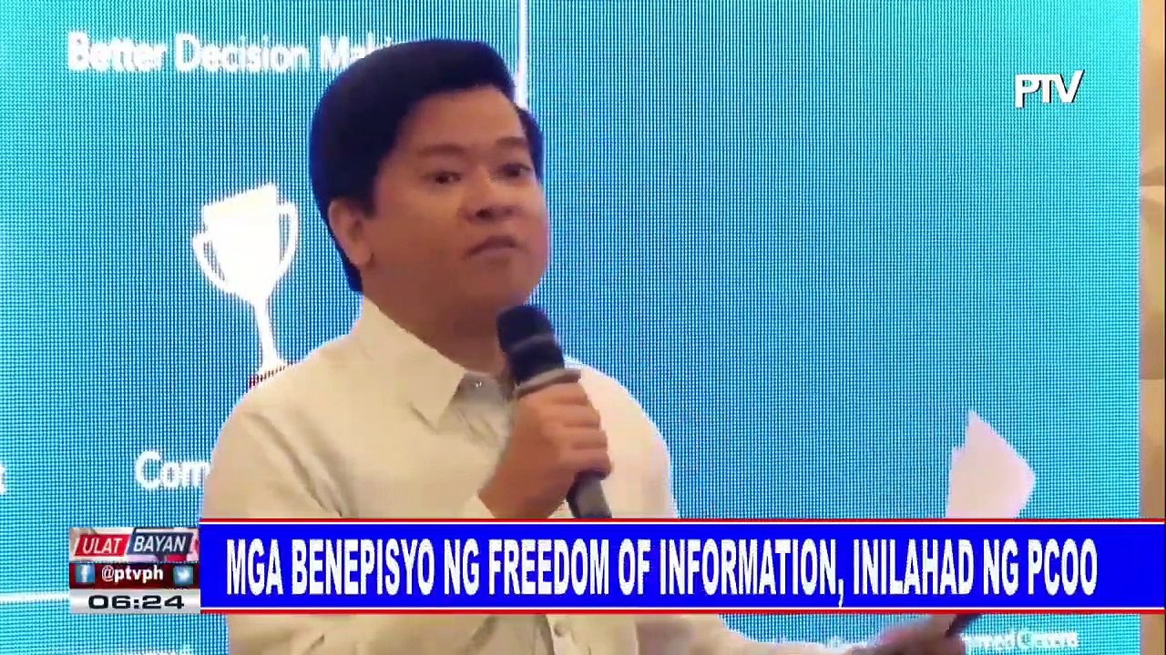 Mga benepisyo ng Freedom of Information, inilahad ng PCOO