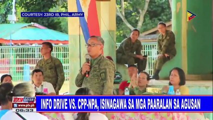Info drive vs CPP-NPA, isinagawa sa mga paaralan sa Agusan