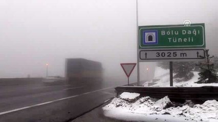 Bolu Dağı'nda kar yağışı başladı - DÜZCE