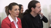 Iglesias en la reunión confederal de Unidas Podemos.