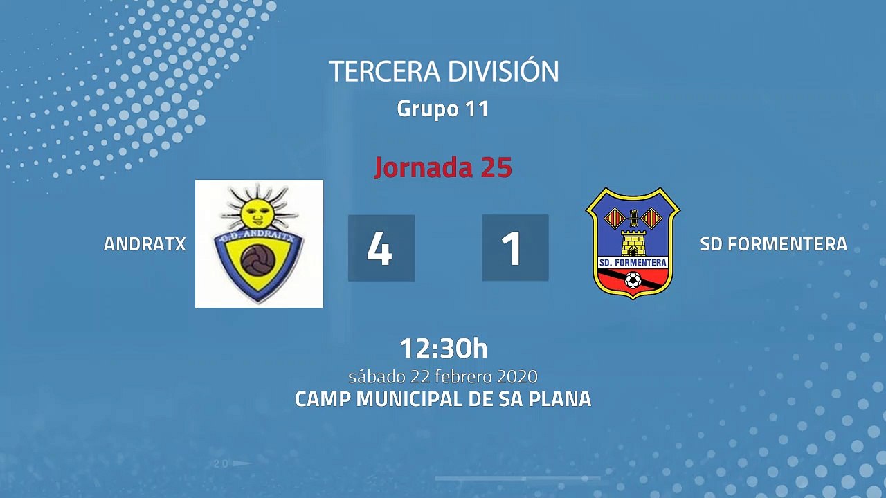 Resumen partido entre Andratx y SD Formentera Jornada 25 Tercera División