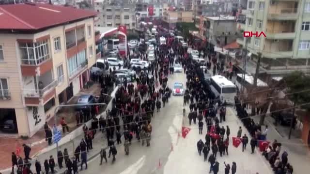 Hatay idlib şehidi teğmen ali emre fırıncıoğulları, samandağ'da toprağa verildi-1