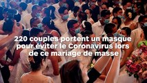 220 couples se marient en même temps avec un masque pour se protéger du Coronavirus