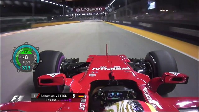 F1 2017 Singapore Grand Prix - Pole Lap - Sebastian Vettel Onboard