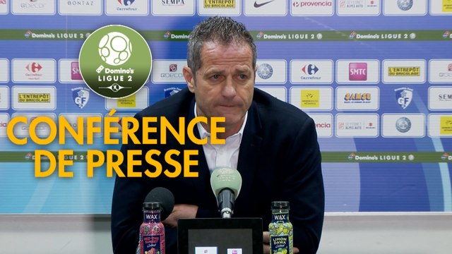 Conférence de presse Grenoble Foot 38 - Châteauroux (0-1) : Philippe HINSCHBERGER (GF38) - Nicolas USAI (LBC) - 2019/2020