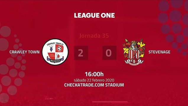 Resumen partido entre Crawley Town y Stevenage Jornada 35 League Two