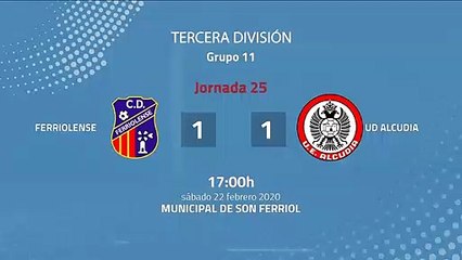 Resumen partido entre Ferriolense y UD Alcudia Jornada 25 Tercera División