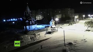 Captan el paso de un meteorito sobre la ciudad rusa de Segezha