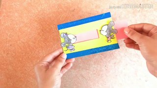 Mickey Kissy Slider Card / Slider Card Tutorial / DIY card