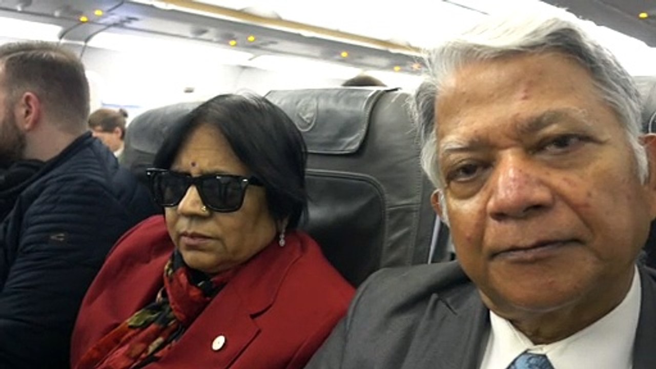 BDMV-98 Aruna & Hari Sharma Boarded Lufthansa Flight LH809 at Arlanda for flying Frankfurt Feb 11, 2020