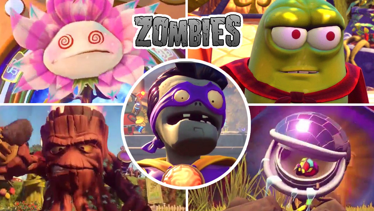 Plants VS Zombies: Garden Warfare 2 All Bosses | Boss Fights (PS4) ZOMBIES