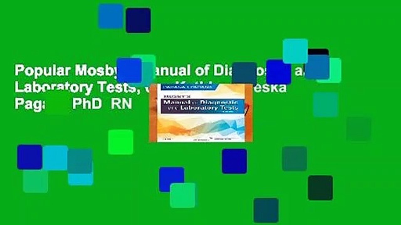 Popular Mosby s Manual of Diagnostic and Laboratory Tests, 6e