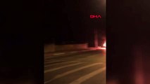 Sultanbeyli'de otomobil alev alev yandı