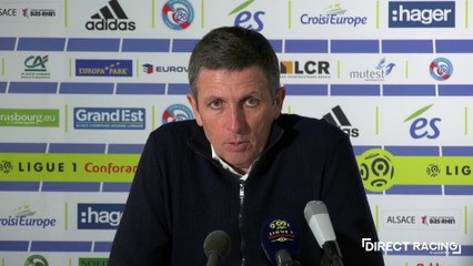 Thierry Laurey réagit à une question sur le peu de tirs cadrés