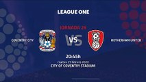 Previa partido entre Coventry City y Rotherham United Jornada 26 League One