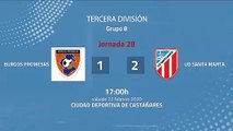 Resumen partido entre Burgos Promesas y UD Santa Marta Jornada 28 Tercera División