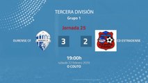 Resumen partido entre Ourense CF y CD Estradense Jornada 25 Tercera División