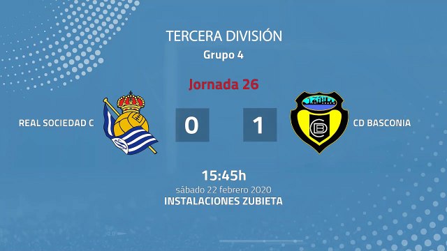 Resumen partido entre Real Sociedad C y CD Basconia Jornada 26 Tercera División