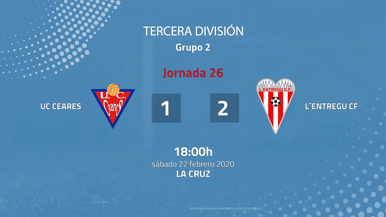 Resumen partido entre UC Ceares y L´Entregu CF Jornada 26 Tercera División
