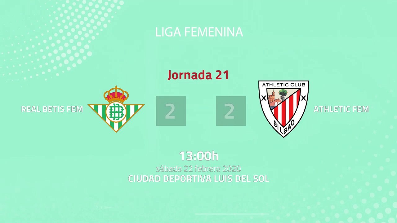 Resumen partido entre Real Betis Fem y Athletic Fem Jornada 21 Primera División Femenina