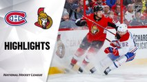NHL Highlights | Canadiens @ Senators 2/22/2020