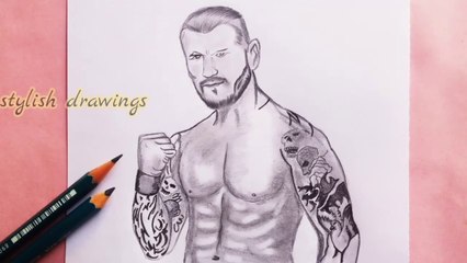 WWE superstar Randy ortan pencil drawing 2020.|wwe superstar Randy ortan drawing with new entro 2020|#randyortan
