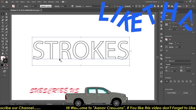 All About strokes Adobe Illustrator Training - Class 5 - Hindi | @Aanav Creations @Technical Maanav